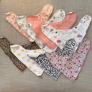 Copper Pearl bandana bibs, set of 8